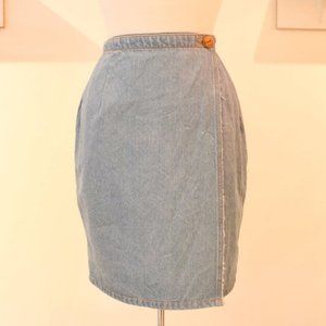 Gitano Light Denim Wrap Skirt